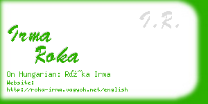 irma roka business card